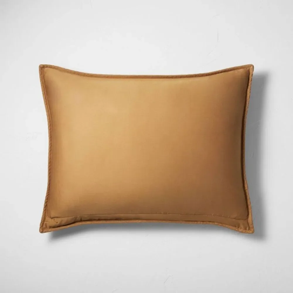 Casaluna Quilted Pillow Cover in Warm Brown set of 2.